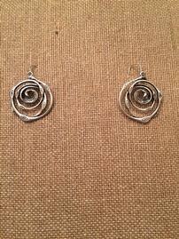 Silver Swirl Earrings //269